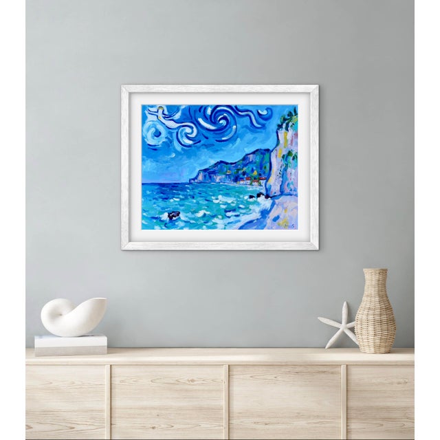 Blue Spirits of the Sea, Modern Impressionist Seascape Oil Painting For Sale - Image 8 of 10