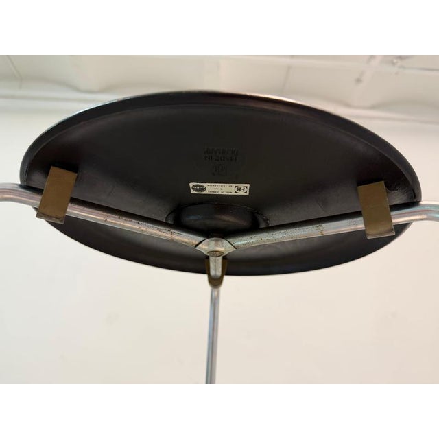 Tripod Dot Stool in Black Chrome by Arne Jacobsen for Fritz Hansen For Sale - Image 10 of 11