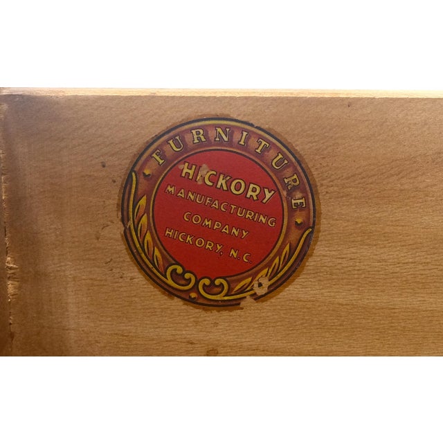 Hickory Manufacturing Company 4 Drawers Mid Century Modern Walnut Dresser MINT For Sale - Image 4 of 12