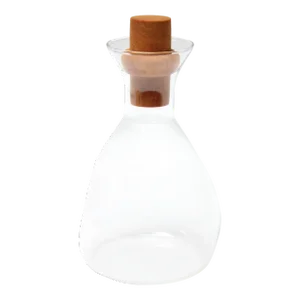 Scandinavian Modern Glass Carafe With Teak Stopper