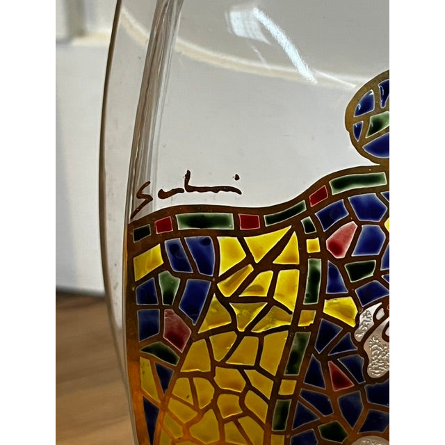 Vintage Mosaic Vase Signed For Sale - Image 10 of 15