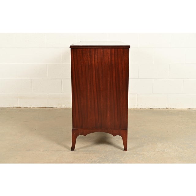 Antique Georgian Banded Flame Mahogany Chest of Drawers by Luce Furniture, Circa 1920s For Sale - Image 16 of 18