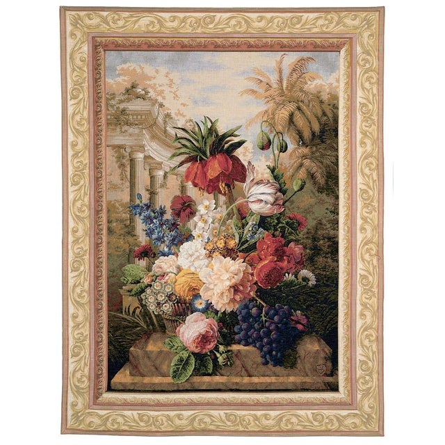 This tapestry is inspired from an original work by the Flemish artist Jan Frans van Dael (1764 -1840). A rich flower and...