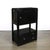 Art Deco Machine Age Bar Cabinet in Black Lacquer With Swivel and Drop Doors For Sale - Image 16 of 18