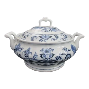Vintage Blue Danube Covered Vegetable Bowl Serving Dish