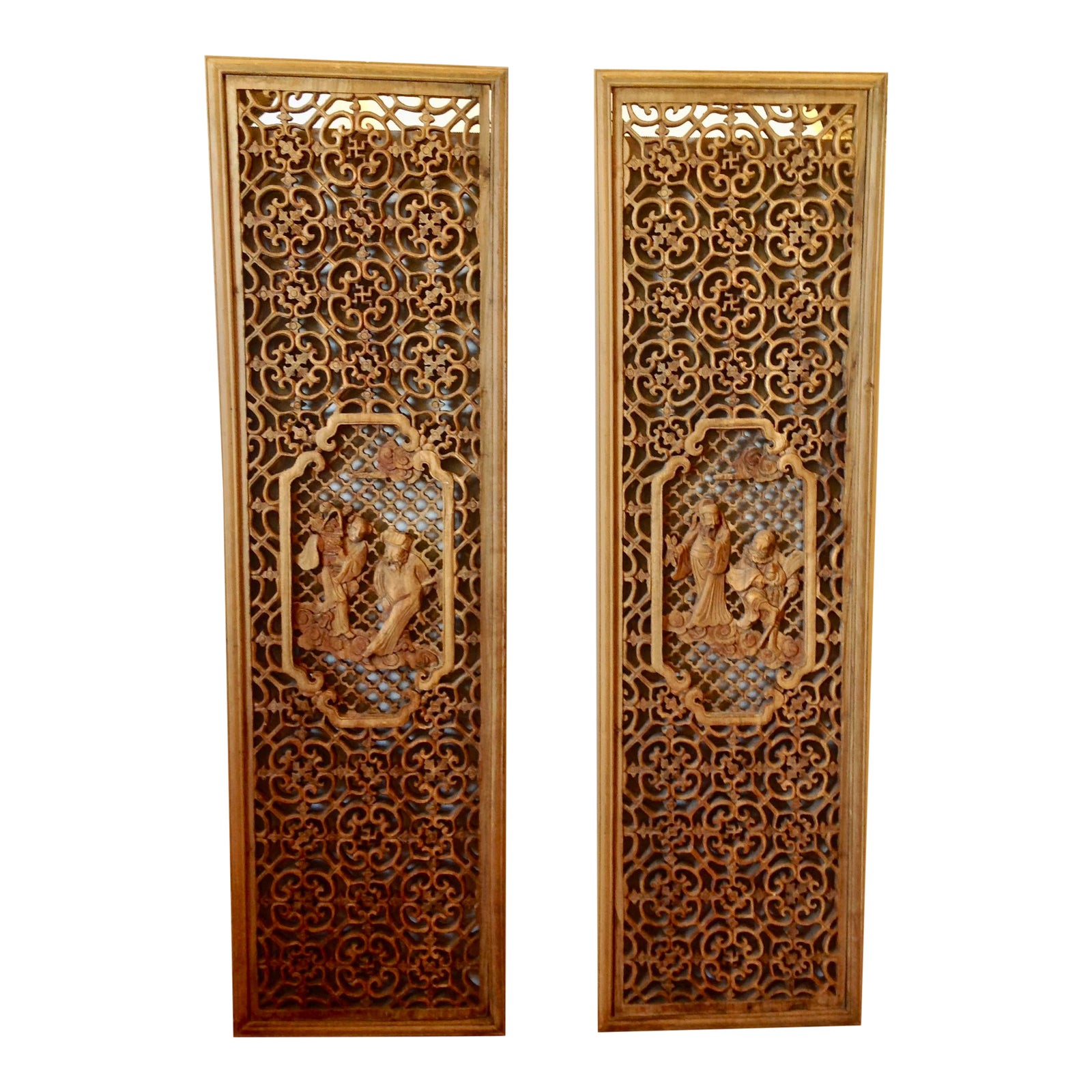 Chinese Carved Wall Panels a Pair Chairish