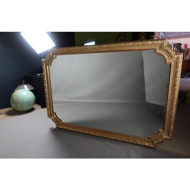 Gold Mirror in Giltwood Frame For Sale - Image 8 of 11