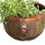 French Country Large 14" Antique French Repoussé Copper Jardinière, 19th Century Alliance Coat of Arms Cachepot, Lion Head Handles, French Planter For Sale - Image 3 of 15
