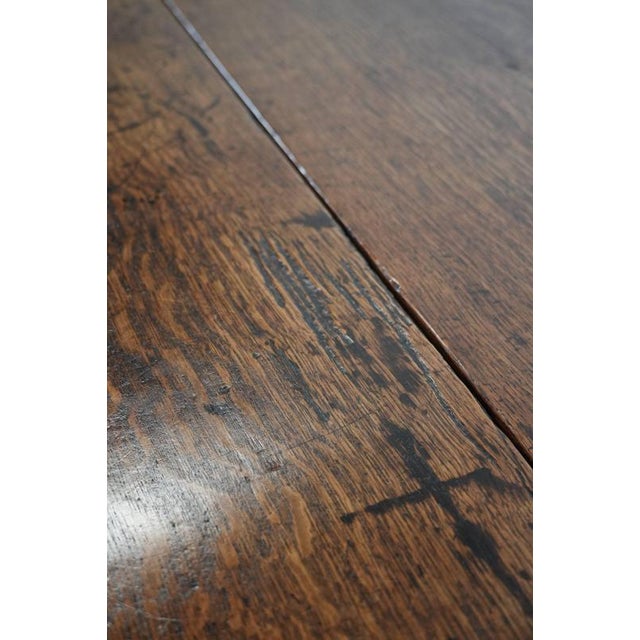 Antique English Lop-Eared Dining Table in Oak, Late 19th Century For Sale - Image 14 of 18