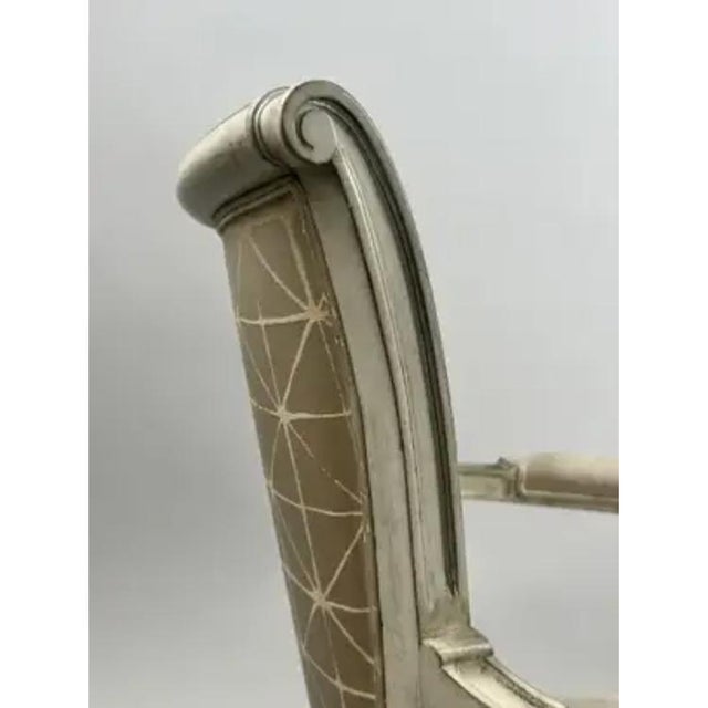 French Academic Revival Louis XVI Style Off-White Painted Chair C 1930's, a Pair For Sale - Image 9 of 16