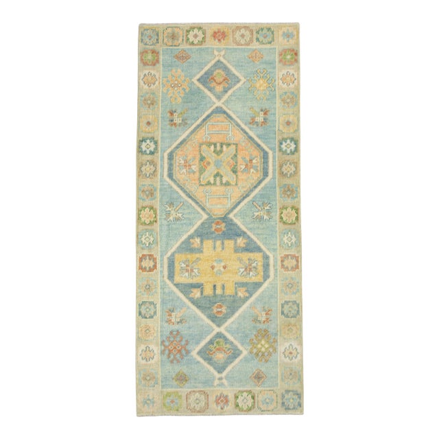 Turkish Oushak Rug 2'8" x 6'6" #18002 For Sale