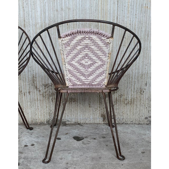 Wood Pair Mid-Century Hoop Chairs with Caned Seat and Back For Sale - Image 7 of 18