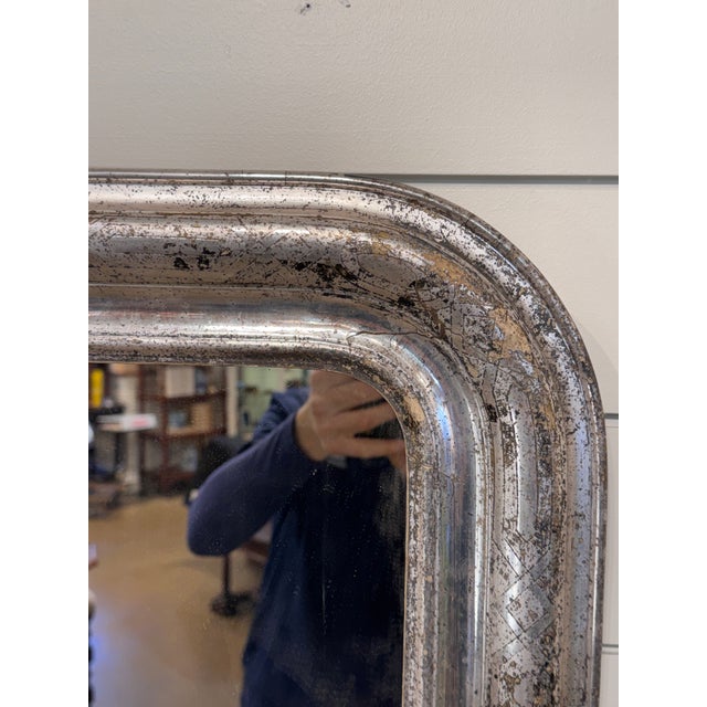 19th Century Silver Louis Phillipe Mirror For Sale - Image 9 of 10