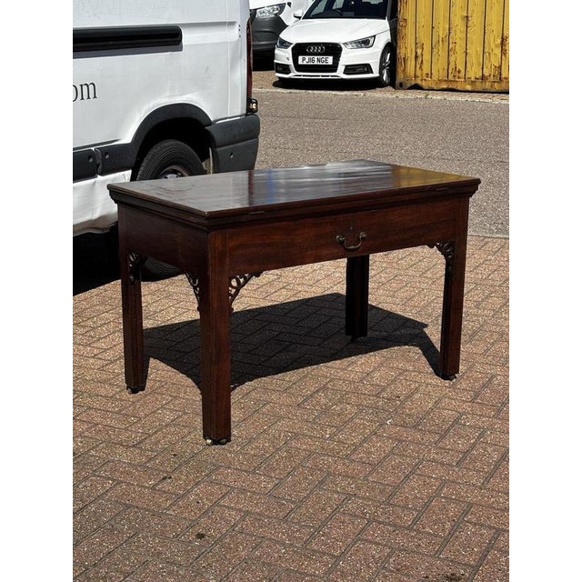 Brown English Georgian Mahogany Architects Desk For Sale - Image 8 of 18