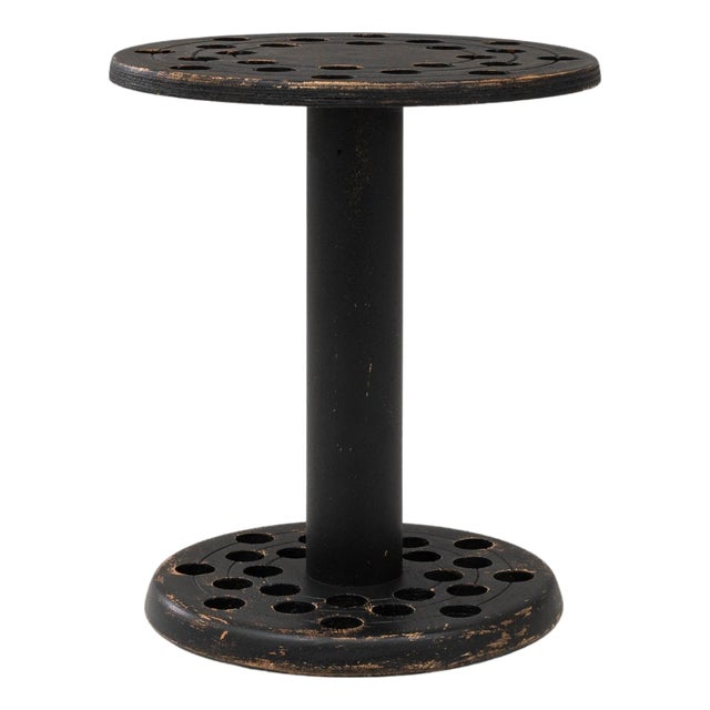 20th Century French Black Patinated Wooden Cane Stand For Sale