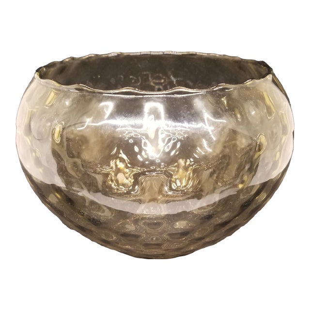 Vintage Empoli Jardiniere Optic Vase For Sale