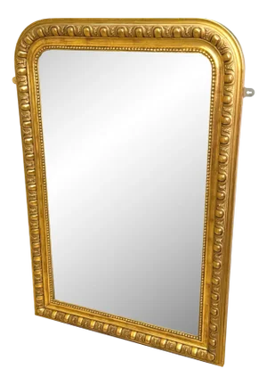 French Gilt Rectangular Wall Mirror, 1850