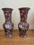 Brick Red 1980s Exceptional & Rare Pair of Extra Tall Castilian Floral Porcelain 32" Vases - Highly Collectable For Sale - Image 8 of 9