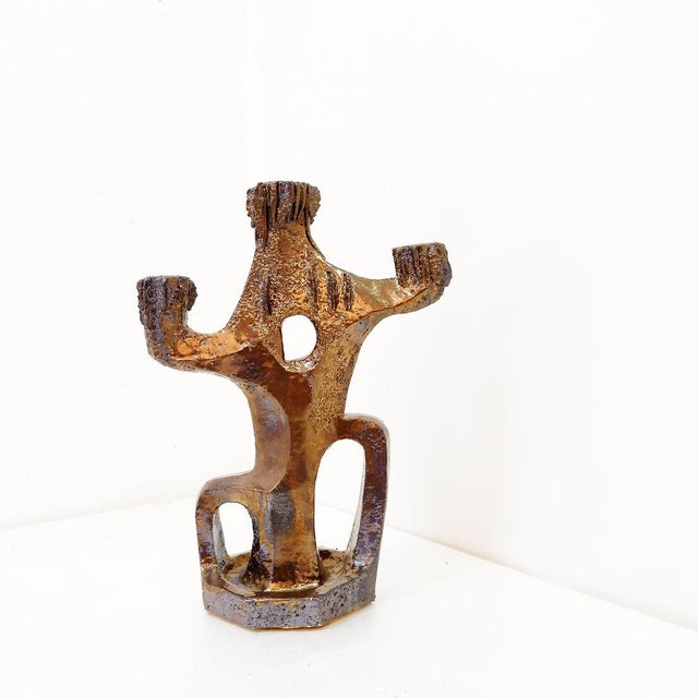 Vintage Ceramic Candleholder by Walter Van Den Panhuyzen, 1970s For Sale - Image 13 of 14
