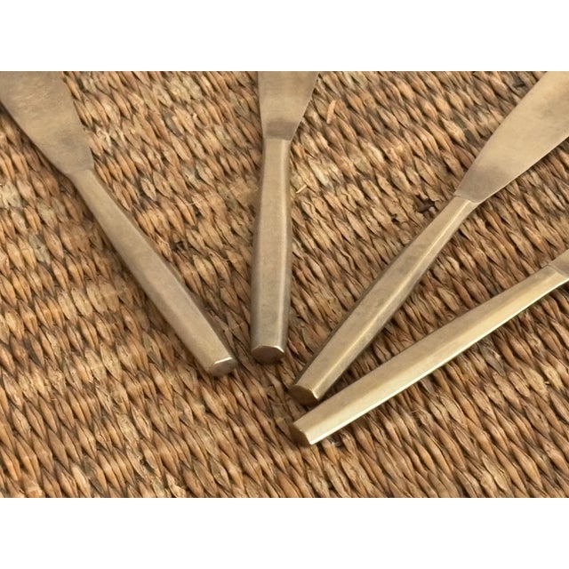 Mid 20th Century Thai Bronze Butter Knives, Set of Four For Sale - Image 4 of 5