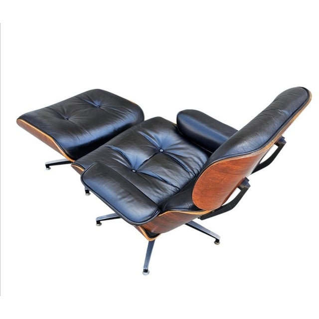 1970s Mid Century Eames Style Lounge Chair and Ottoman by Plycraft For Sale - Image 13 of 18