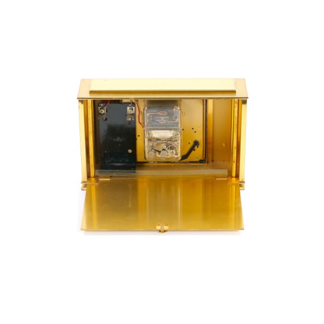 Tiffany & Co. Gilt Bronze Rectangular Desk Clock With Volumatic Dial, Circa 1960 For Sale - Image 10 of 14