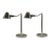 Pair of Ralph Lauren Polished Nickel Chrome Pharmacy Desk Lamps For Sale