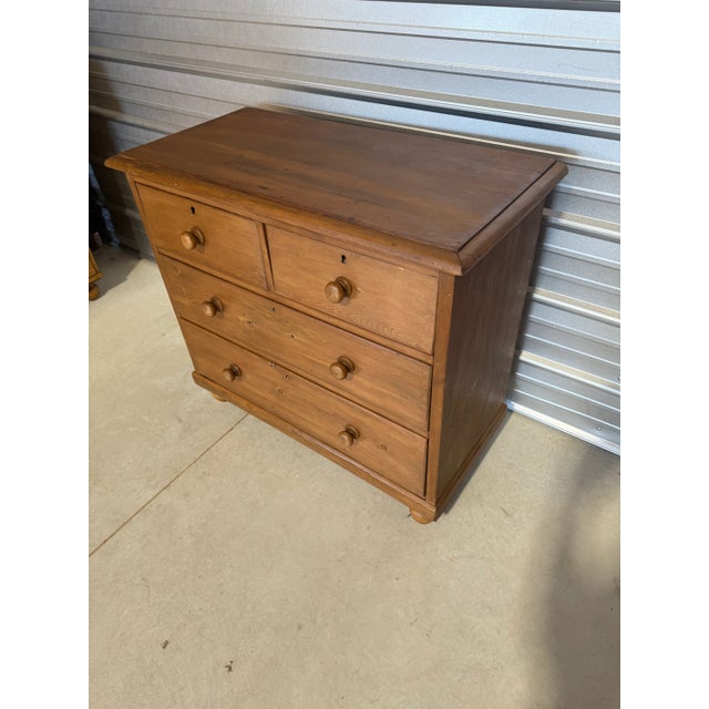 Antique Pine Two Over Two Drawers - Chest of Drawers From England We found this darker shade pine chest of drawers in the...