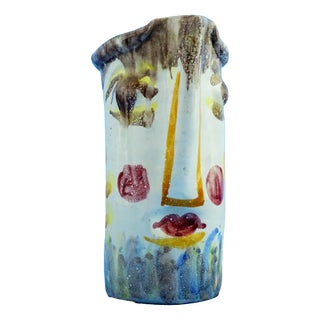 20th Century Cubist Anthropomorphic Vase attributed to Guido Gambone for Cas Solimene Vietri, 1940s For Sale
