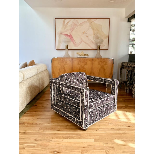 1970s 1970s Uncommon Cube Lounge Chair by Bernhardt Flair For Sale - Image 5 of 12