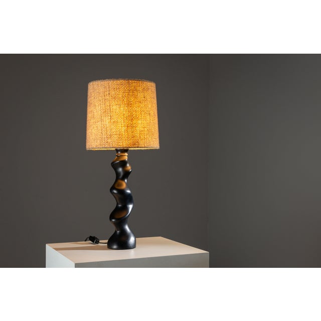 1970s Sculptural Wooden Type 42 Table Lamp from Temde Leuchten, 1970s For Sale - Image 5 of 15