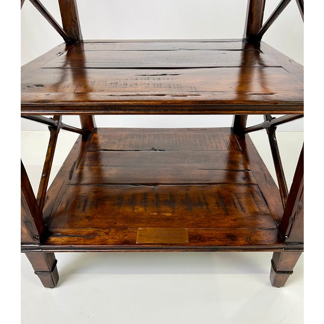 Theodore Alexander Castle Bromwich Parquetry Three-Tier Side Table For Sale - Image 12 of 14
