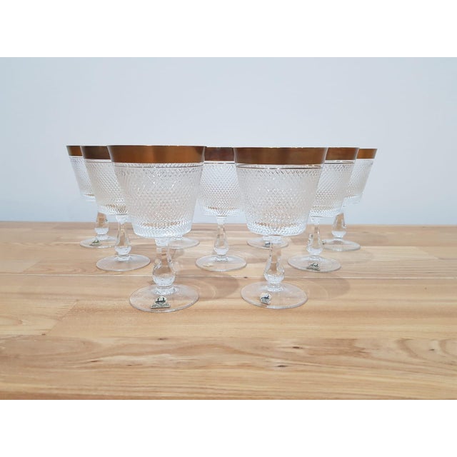 Crystal Glasses from Rheinkristall, Germany, 1950s-1960s, Set of 9 For Sale - Image 5 of 13