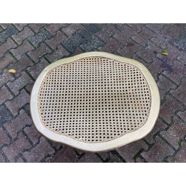 1950s 1950s French Louis XVI Gold Beech Cane Coffee Table - 1 Pc For Sale - Image 5 of 7