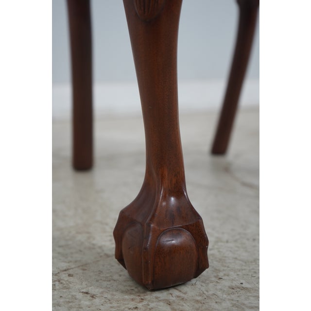 Pair Bench Made Chippendale Mahogany Side Chairs For Sale - Image 10 of 12
