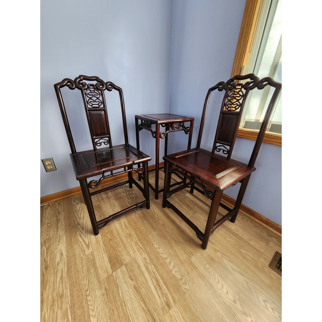 1980s Oriental 3 Pc. Corner Setee For Sale - Image 4 of 6