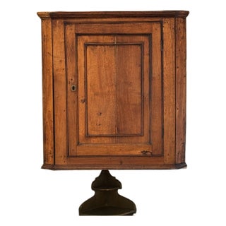 19th Century English Oak Hanging Cabinet For Sale