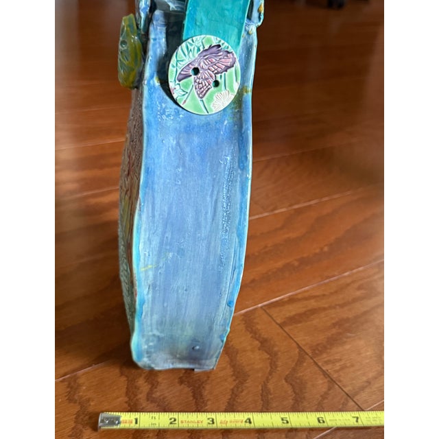 Hand Built Sculptural Ceramic Vessel Signed/Dated For Sale - Image 18 of 18