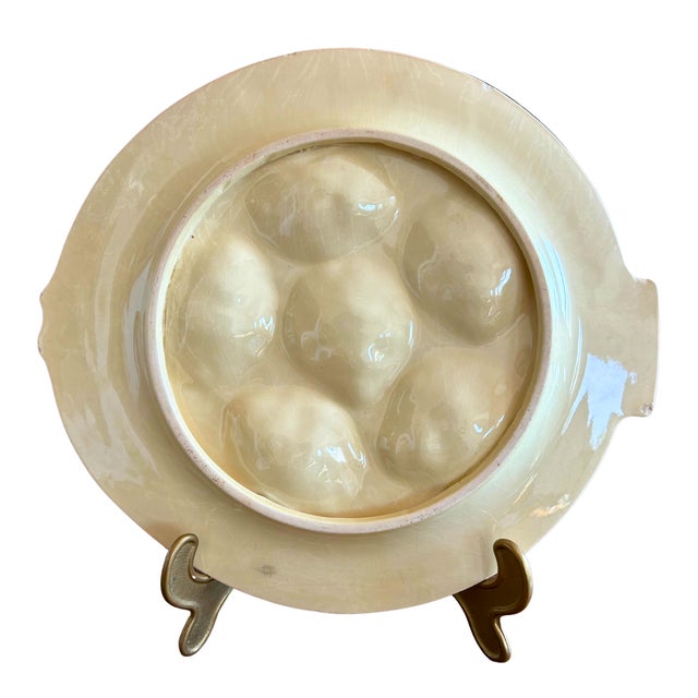 Mid-Century Modern Mid-Century French Ceramic Oyster Plate with Fish Motif from Vallauris, 1950s For Sale - Image 3 of 4