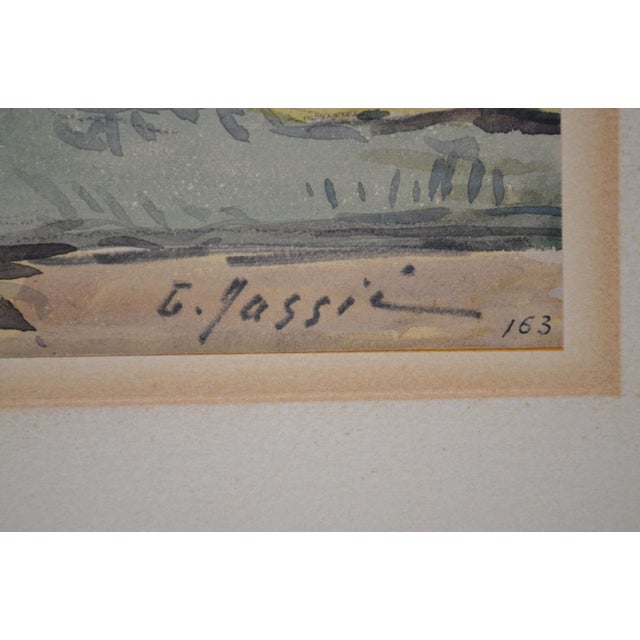 Green Georges Massie (French 1900-1975) Watercolor "Bagnoles De L'orne. Thermal Establishment", 1957, Signed For Sale - Image 8 of 13