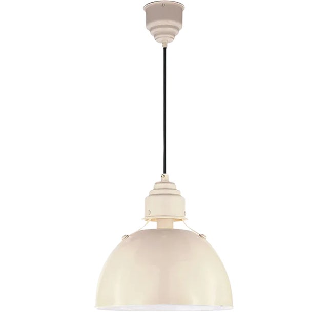 Thomas O'Brien for Visual Comfort Signature Eugene Small Pendant in Antique White For Sale