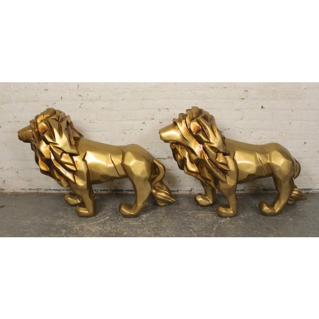 Early 21st Century Dj Khalid Gold Lion Sculpture For Sale - Image 5 of 14