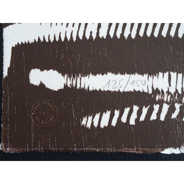 Untitled is an original artwork realized by Antoni Tapies in 1993. Woodcut print on Arches. Signed, numbered and with a...