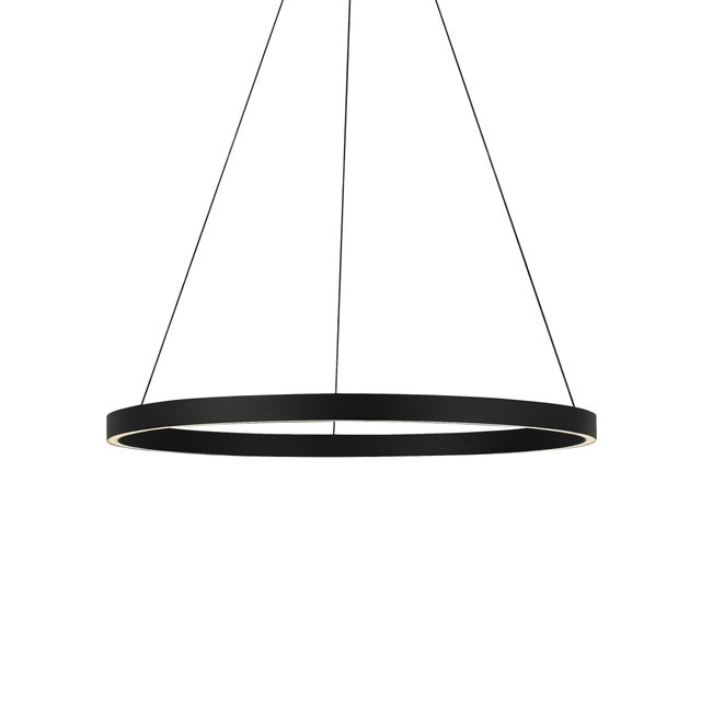Contemporary Visual Comfort Modern Fiama 30 Suspension LED Black For Sale - Image 3 of 3