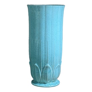 1950s 12 In. Tall Mid-Century Modern Floor Vase Designed by Charles Murphy for Red Wing Pottery For Sale
