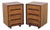 Pair of Drexel Perspective Walnut Nightstands For Sale