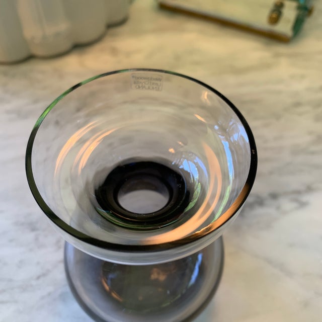 Wedgwood Vintage English Smoked Crystal Bud or Bulb Forcing Vase by Wedgwood For Sale - Image 4 of 10