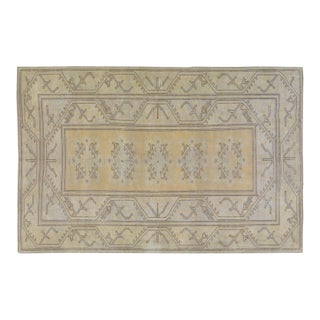 Vintage Turkish Anatolian Hand Knotted Wool Rug, 6'x9'3'' For Sale