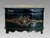 Vintage Russian Black Lacquer Fedoskino Box, Mother of Pearl Sunset, Winter Snow, Artist Signed & Dated For Sale - Image 4 of 13