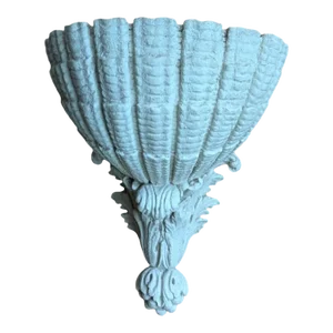 White Plaster Neoclassical Shell Sconce by Dogfork Lamp Arts